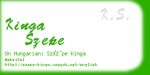 kinga szepe business card